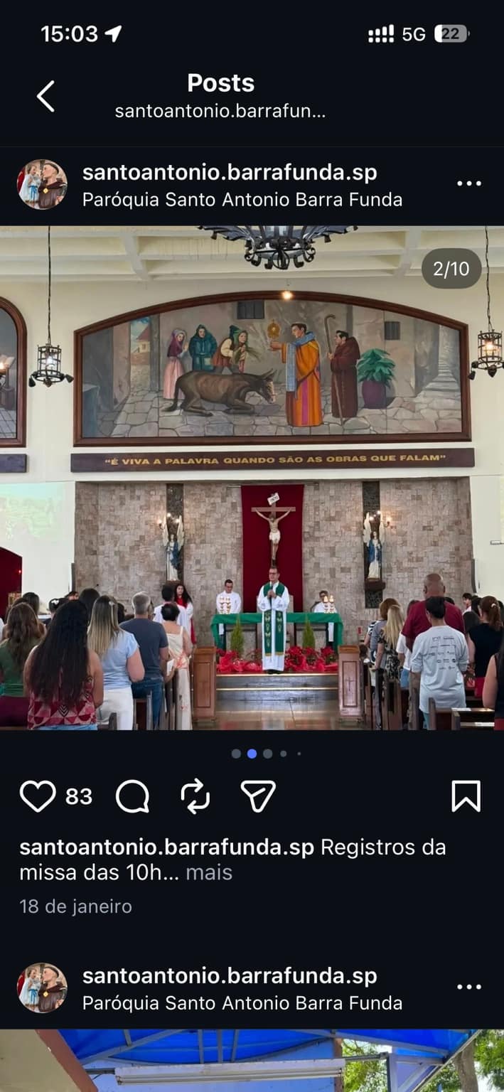 Comunidade da Paróquia Santo Antônio reunida